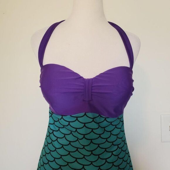 1 Piece Mermaid Bathing Suit Swim Swimming Women's WOMAN'S Size Large - Picture 7 of 11